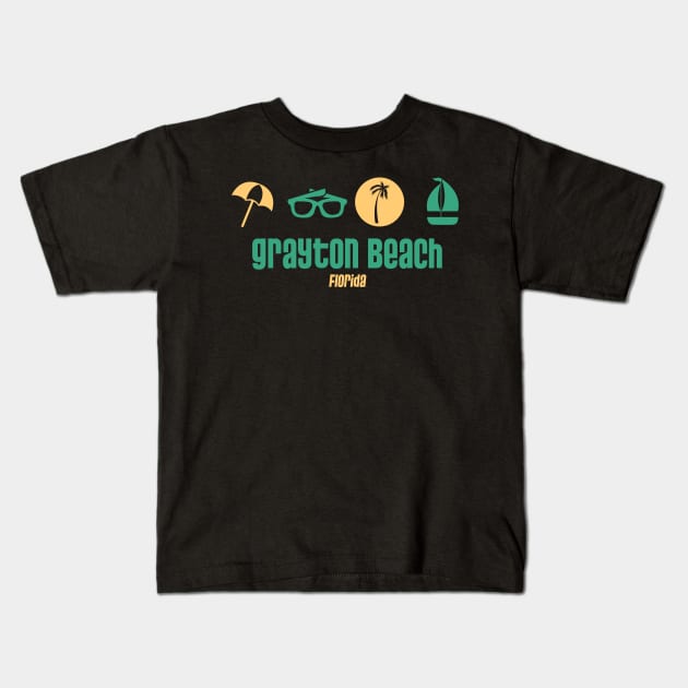 Grayton Beach - Walton County, Florida - Best Beach in the World Kids T-Shirt by Contentarama